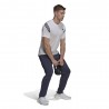 Adidas Maglietta Palestra Tristripe Bianco Bianco Uomo