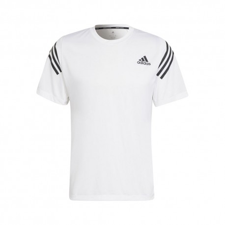 Adidas Maglietta Palestra Tristripe Bianco Bianco Uomo