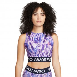 Nike Top Palestra Fantasia Aop Nero Lilla Donna