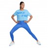 Nike Maglietta Palestra Nike Pro Train Crop Blu Donna