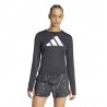 ADIDAS Maglia Running Manica Lunga Energized Nero Bianco Donna