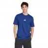 ADIDAS Maglietta Palestra Small Logo Blu Uomo