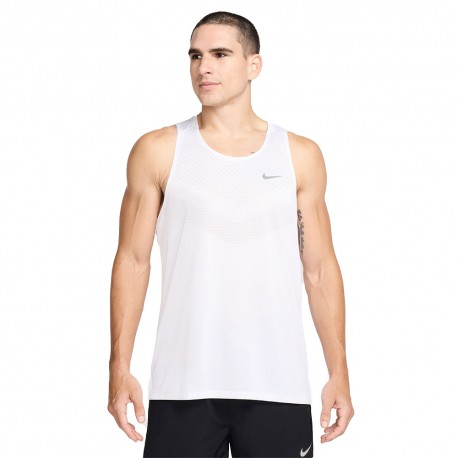 Nike Canotta Dri-Fit Stride Bianco Reflective Argento Uomo