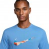 Nike Maglietta Palestra Swoosh Train Azzurro Uomo