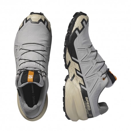 Salomon Speedcross 6 GORE-TEX Gull Bianco Pepper Nero - Scarpe Trail Running Uomo