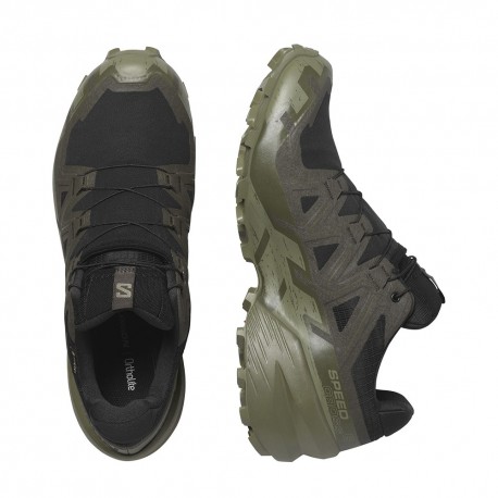 Salomon Speedcross 6 GORE-TEX Nero Peat Deep Lichen Verde - Scarpe Trail Running Uomo