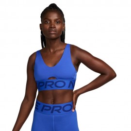 Nike Pro Reggiseno Sportivo Indy Plunge Blu
