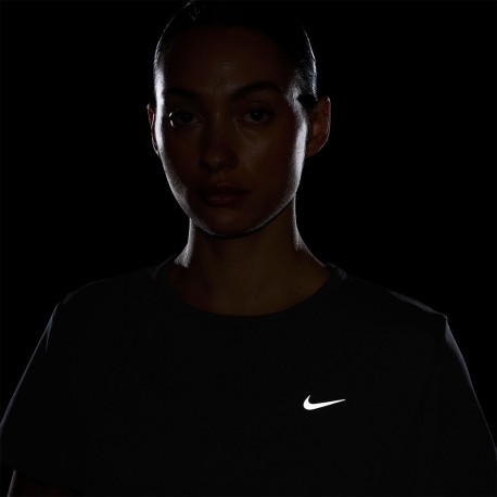 Nike T-Shirt Running Tempo Nero Refl.Silv Donna