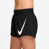 Nike Pantaloncini Running 3" Tempo One Swoosh Nero Argento Donna