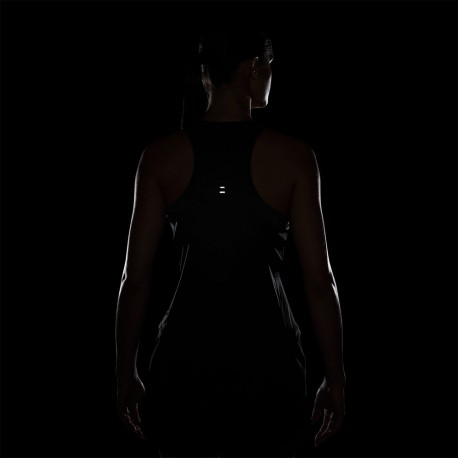 Nike Canotta Running Tempo Swoosh Run Nero Bianco Donna