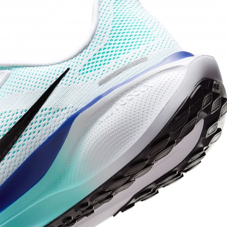 Nike Pegasus 41 Bianco Nero-Hyper Turquese - Scarpe Running Uomo