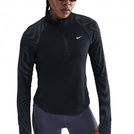 Nike Tempo Flash Maglia Running Nero Reflective Argento Donna