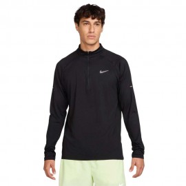 Nike Stride Maglia Running Felpa Running Nero Reflective Argento Uomo