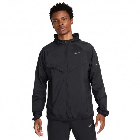 Nike Stride Giacca Running Capp Uv Rpl Nero Reflective Argento Uomo