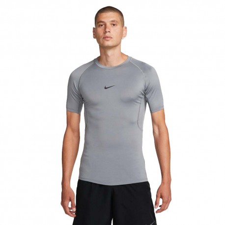 Nike Pro Maglietta Palestra Grigio Uomo