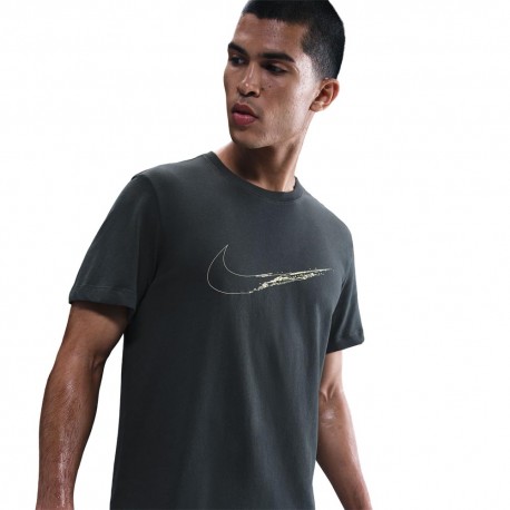 Nike Maglietta Palestra Logo Verde Uomo