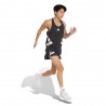 ADIDAS Pantaloncini Running Split Road To Records Nero Bianco Uomo