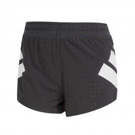 ADIDAS Pantaloncini Running Split Road To Records Nero Bianco Donna