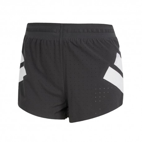 ADIDAS Pantaloncini Running Split Road To Records Nero Bianco Donna