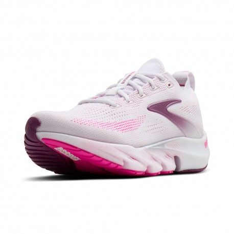Brooks Glycerin Flex Bianco Cyber Rosa - Scarpe Running Donna