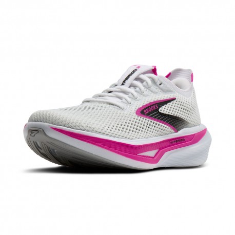 Brooks Hyperion 3 Bianco Luminar Cyber Rosa - Scarpe Running Donna