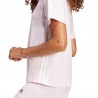 ADIDAS Maglietta Palestra Logo Tristripe Rosa Donna