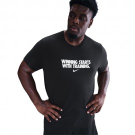 Nike Maglietta Palestra Graphick Nero Uomo