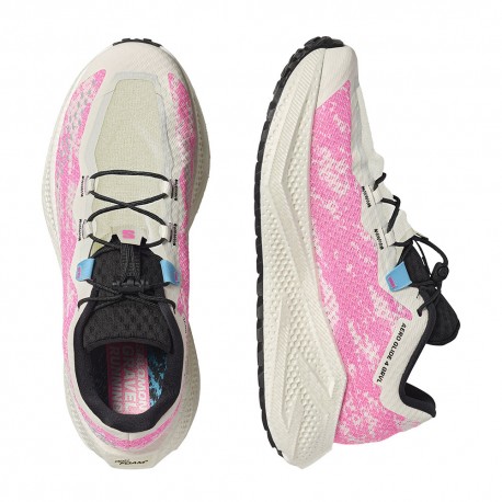Salomon Aero Glide 4 Grvl Vanilla Ice Knockout Rosa - Scarpe Trail Running Uomo