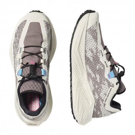 Salomon Aero Glide 4 Grvl Vanilla Ice Nero Iron - Scarpe Trail Running Donna