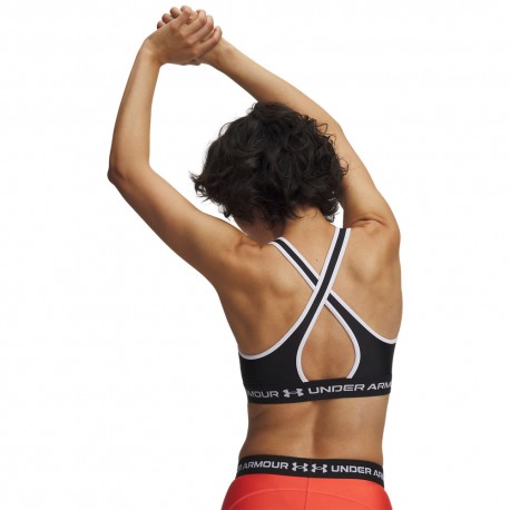 Under Armour Reggiseno Sportivo Cross Back Mid Corallo Donna