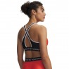 Under Armour Reggiseno Sportivo Cross Back Mid Corallo Donna