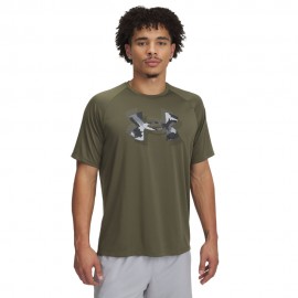 Under Armour Maglietta Palestra Tech Print Verde Uomo