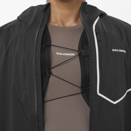 Salomon Giacca Trail Running Bonatti Pro Deep Nero Uomo