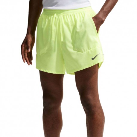 Nike Stride Pantaloncini Running 5" Volt Ice Reflective Silv Uomo