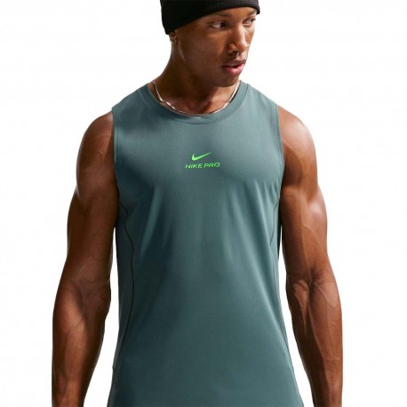 Nike Pro Gilet Sportivo Verde Uomo