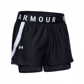 Under Armour Pantaloncino Palestra Elastic Nero Bianco Donna